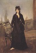 Edouard Manet Portrait de Berthe Morisot (mk40) oil on canvas